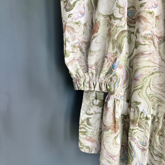 Aritzia Wilfred Tempest long sleeve smocked mini dress XS - Picture 4 of 6